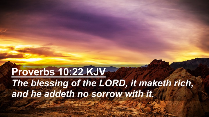 Proverbs 10:22 KJV 4K Wallpaper - The blessing of the LORD, it maketh rich,  and he