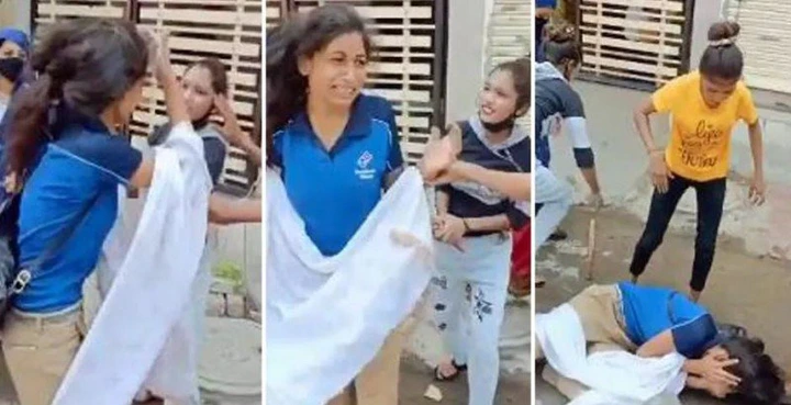 VIDEO: इंदौर में पिंकी गैंग का आतंक, लड़की को रोककर चलाए लात-घूंसे और डंडे से पीटा