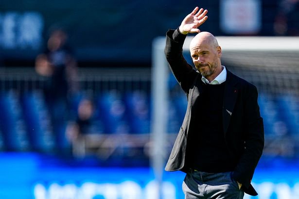 ROTTERDAM, NETHERLANDS - APRIL 17: head coach Erik ten Hag of Ajax prior to the TOTO KNVB Cup Final match between PSV and Ajax at Stadion Feijenoord on April 17, 2022 in Rotterdam, Netherlands (Photo by Geert van Erven/BSR Agency/Getty Images)