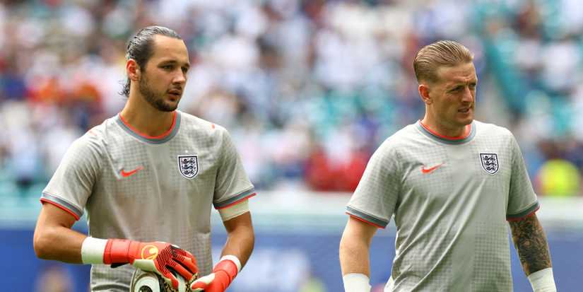 James Trafford and Jordan Pickford England