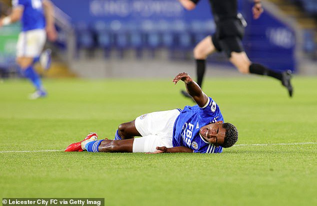 The 20-year-old defender was left in agony following the scissor challenge from the Spaniard