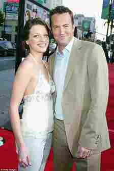 Perry with his ex-girlfriend Rachel Dunn, who he dated from 2003 to 2005, and named her as a beneficiary in his will in 2009 (pictured together in 2004)