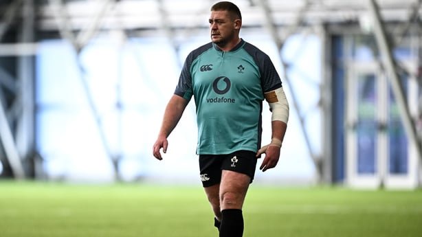 27 October 2026; Tadhg Furlong in action during an Ireland Rugby squad training session at the IRFU High Performance Centre in Abbotstown, Dublin. Photo by David Fitzgerald/Sportsfile