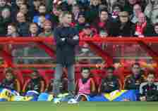 Leeds United manager Jesse Marsch  during the Premier League match between Nottingham Forest and Leeds United at City Ground on February 5, 2023 in...