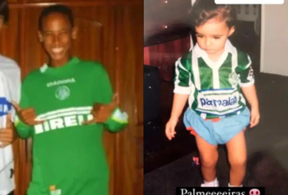 Neymar Jr e Bruna Biancardi eram palmeirenses quando crianças