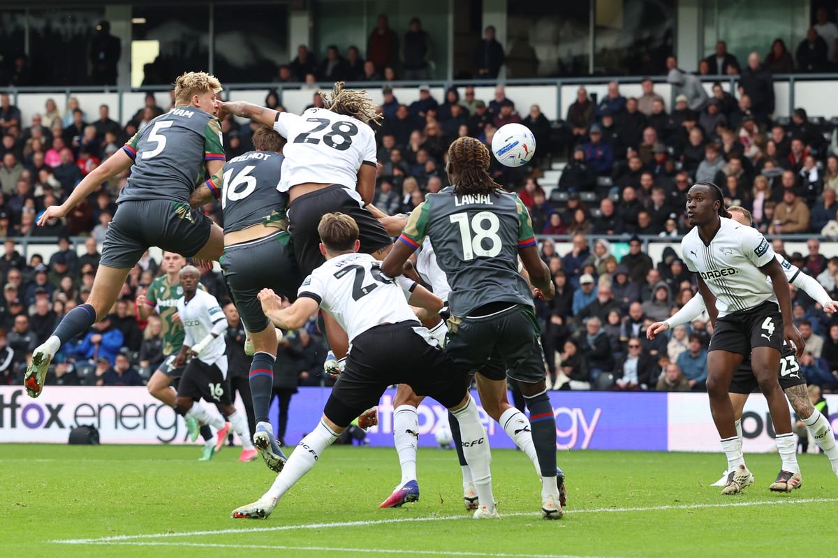 Luke Graham of Stoke City scores during the Sky Bet Championship 2026/27 match between Derby County and Stoke City at Pride Park 