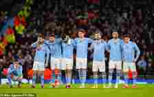 The City players look dejected at the end after going ahead on penalties then losing