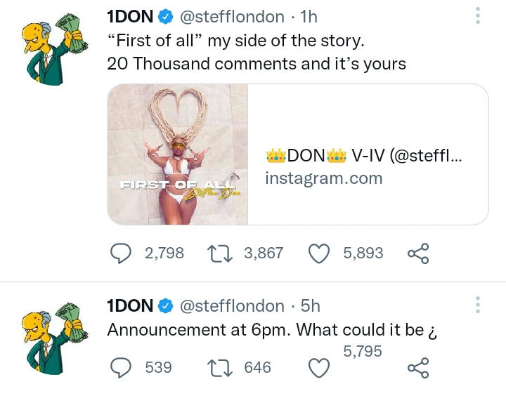 Reactions as Stefflon Don Is Set To Drop Diss Track In Reply To Her Ex Boyfriend, Burnaboy 819891da6aaa41c89ba372cbc1123785?quality=uhq&format=webp&resize=720
