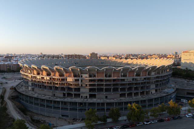 Valencia’s Mestalla Stadium is also undergoing an overhaul ahead of the 2030 men’s football World Cup