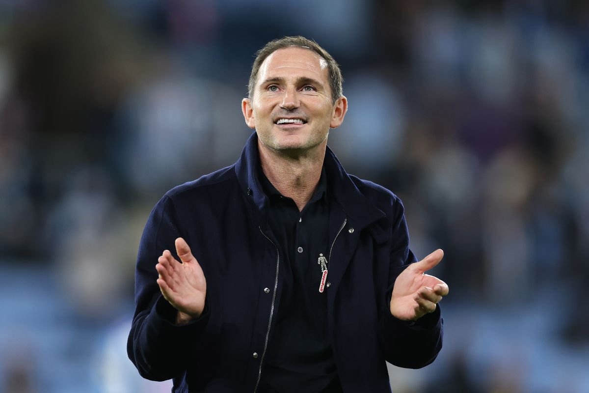 Frank Lampard applauds the Coventry City fans after the Premier League victory over Newcastle United