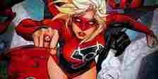 Supergirl in Red Lantern Costume from DC Comics Art