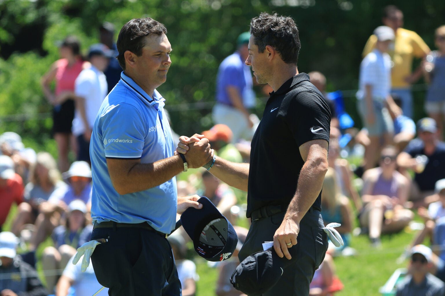 Patrick Reed with Rory McIlroy at the Memorial Tournament in 2022