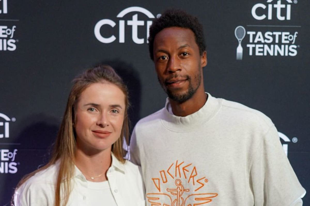 WASHINGTON, DC - JULY 30: Elina Svitolina and Gael Monfils attends Citi Taste of Tennis Washington, D.C. 2023 at La Vie on July 30, 2023 in Washington, DC. (Photo by Leigh Vogel/Getty Images for AYS Sports Marketing)