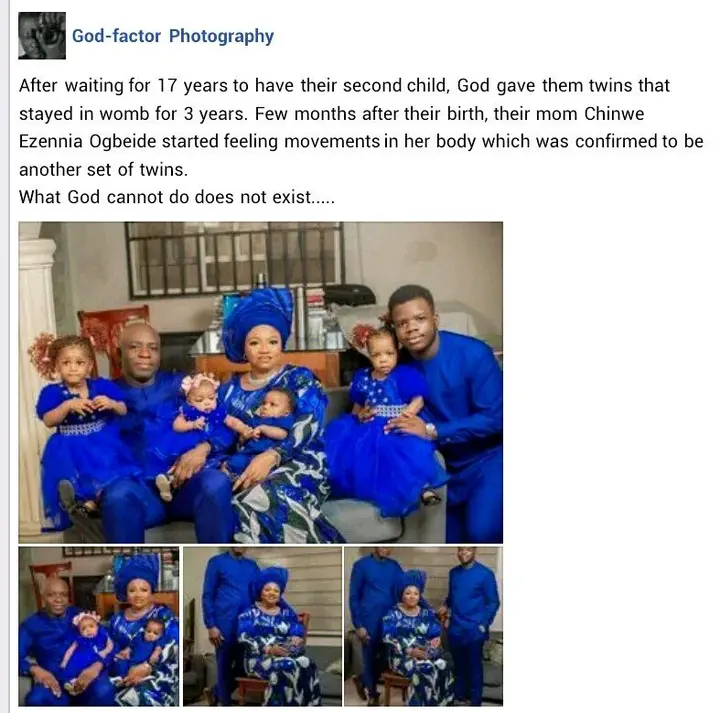 Nigerian woman who gave birth to twins after 17 years of waiting delivers another set of twins 