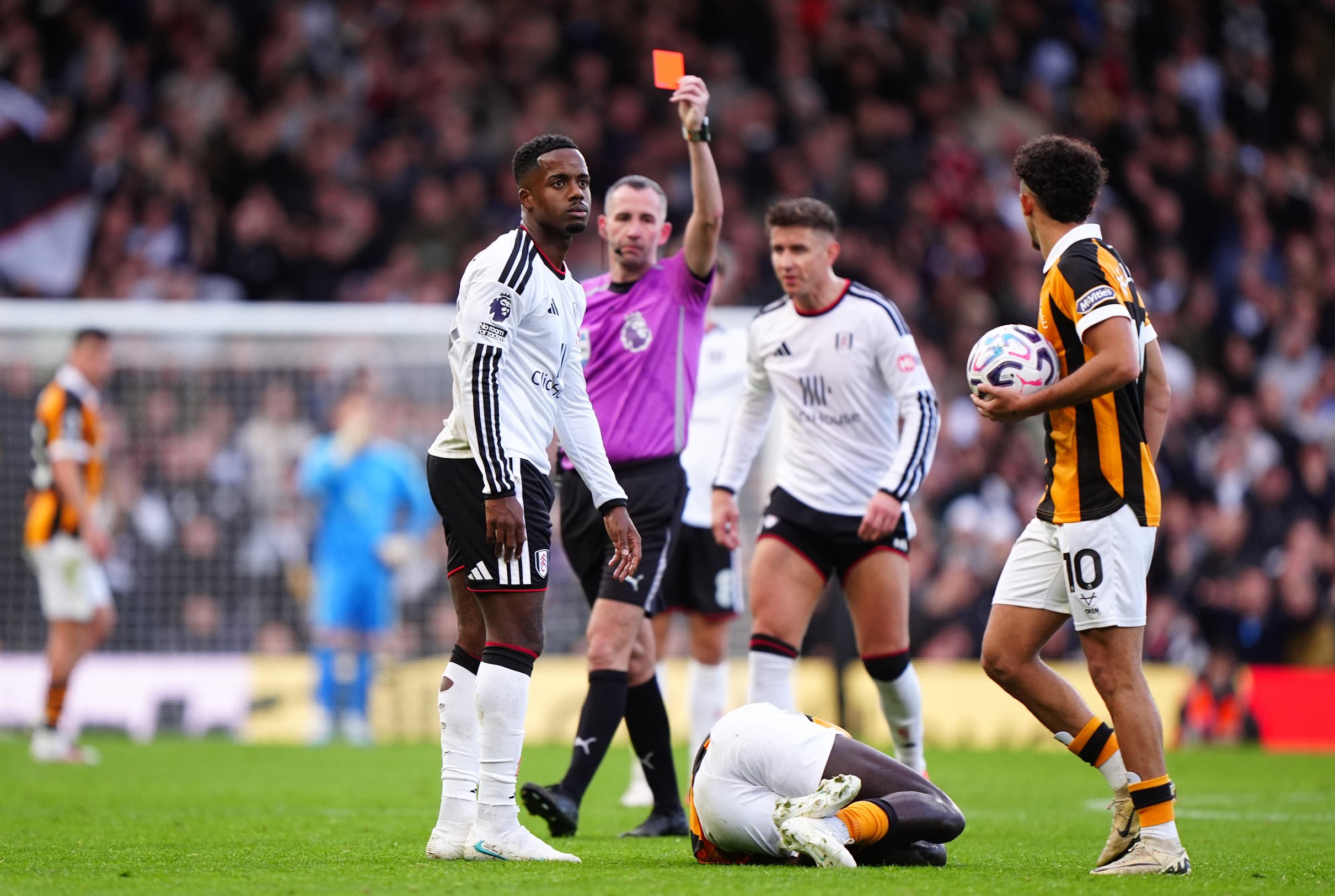 Ryan Sessegnon was sent off late in the game