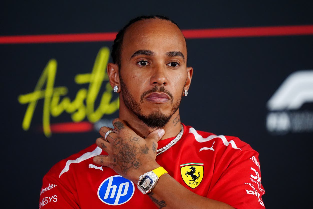 Lewis Hamilton said in a press conference on Thursday: ‘Free Congo, free Sudan, free Syria, free Palestine’