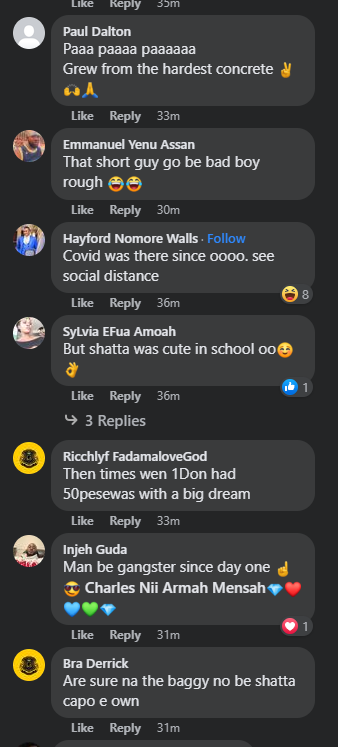 Fans react to Shatta Wale's Winneba Secondary School photo