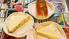 Egg mayo sandwich, paneer tikka roll