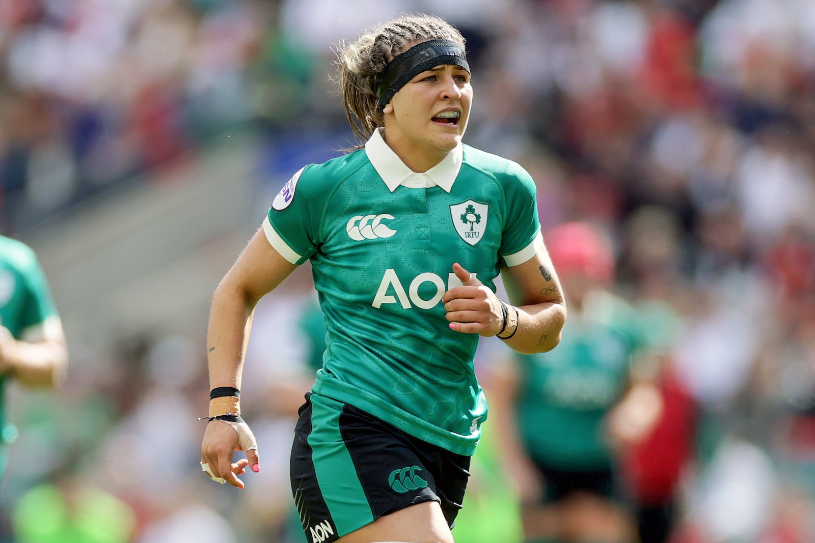 Erin King captain Ireland for the first of two Tests against South Africa in Cape Town on Saturday. Photograph: Laszlo Geczo/Inpho