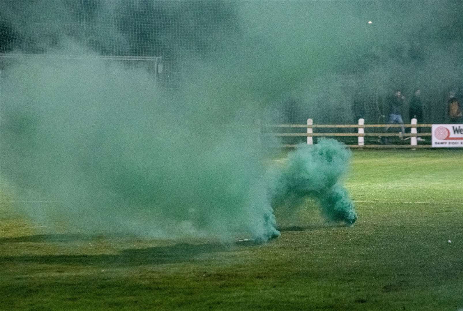 Pyrotechnics at Victoria Park. Picture: Daniel Forsyth.