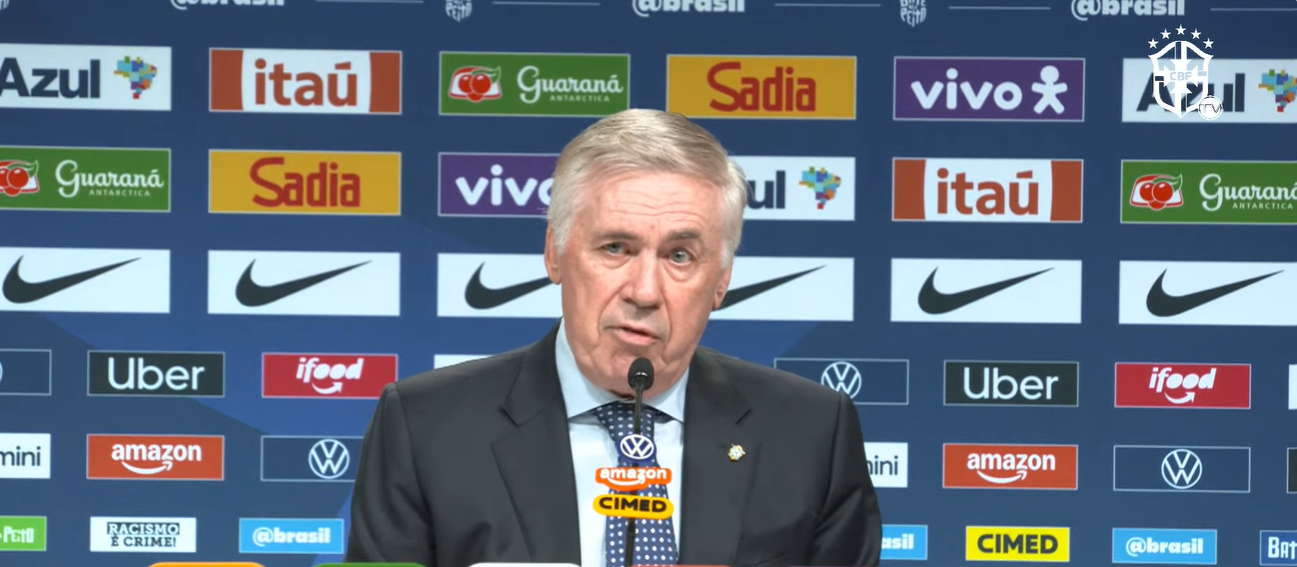 Ancelotti convoca Seleção Brasileira com jovens para amistosos