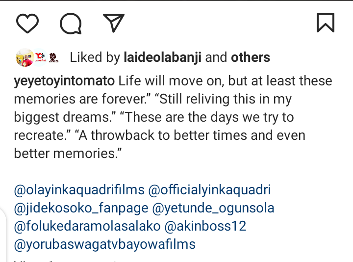 Life Will Move On But Memories Are Forever- Toyin Adegbola Shares Throwback Photos With Celebrities