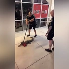 Video shows Florida deputy use a broom to sweep gator away from restaurant