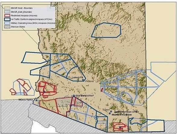 كانت حادثة عام 2023 واحدة من بين العديد من مشاهدات الأجسام الطائرة المجهولة التي أبلغ عنها الطيارون في المجال الجوي المحظور "في الصورة" فوق العديد من القواعد العسكرية في أريزونا