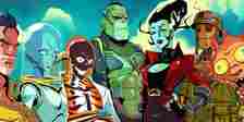 The animated Creature Commandos group standing together in a promo image