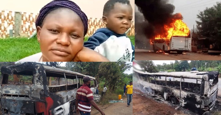 Akomadan Accident: I threw my baby out of the window - Lady recounts how she and her son escaped (Video)