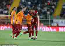 Galatasaray are two points clear of rivals Fenerbahce in the race for the Turkish Super League