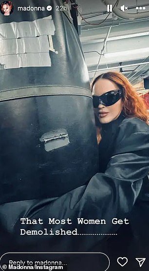 The photos were shared on Madonna's Instagram story just days after Madonna was criticized for her nearly unrecognizable appearance at the Grammy Awards