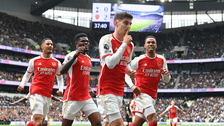 Kai Havertz celebrates scoring against Tottenham Hotspur