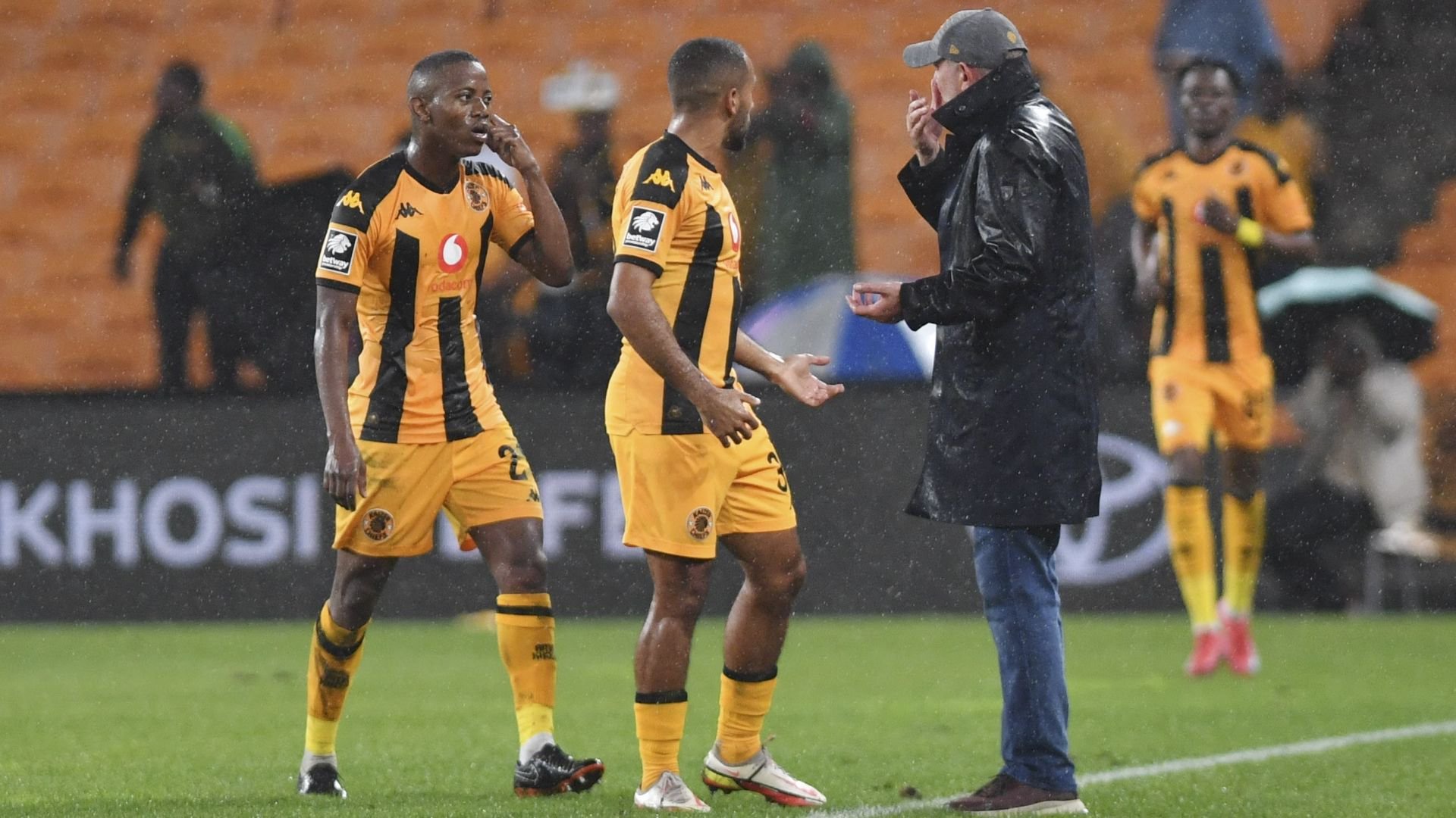 Thabo Cele, Reeve Frosler and Nasreddine Nabi, Kaizer Chiefs