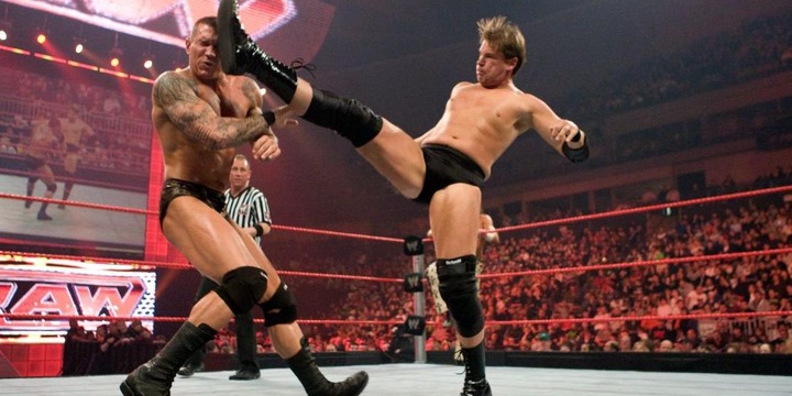 JBL v Shawn Michaels v Chris Jericho v Randy Orton Raw December 29, 2008 Cropped