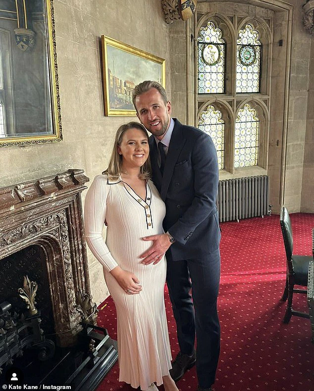 Proud: Kate Kane was full of pride after her footballer husband was awarded the Freedom of the City London in a ceremony alongside his family on Thursday at Guildhall
