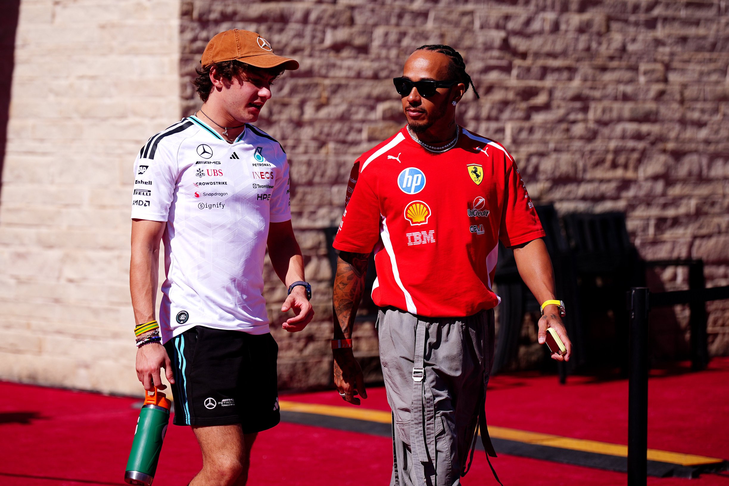 Hamilton hailed Antonelli (left) for the way he has handled the pressure (Bradley Collyer/PA)
