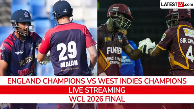 England Champions vs West Indies Champions, Live Streaming and Free Telecast of World Championship of Legends 2026 Final in India