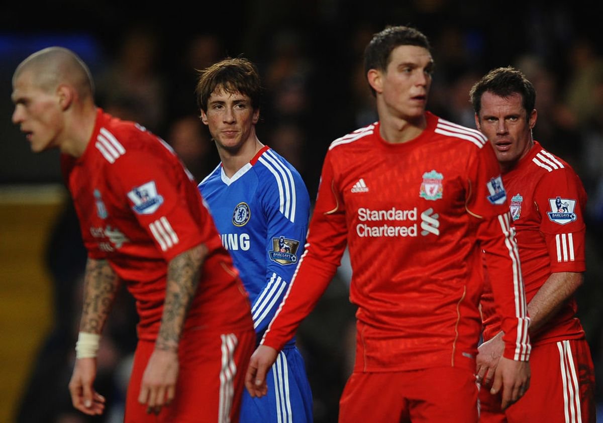 Fernando Torres of Chelsea playing against Liverpool