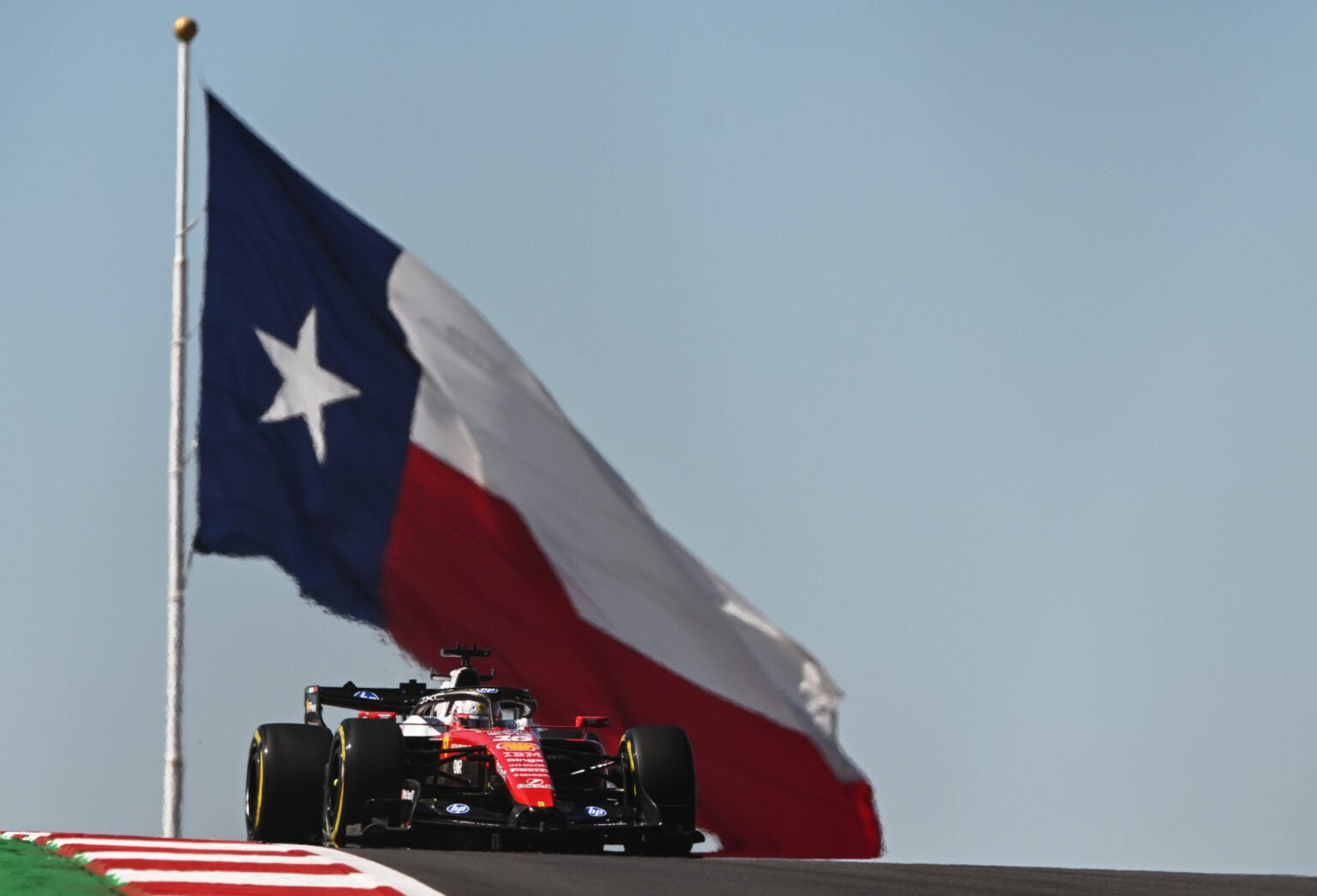 Ferrari driver Charles Leclerc on track during FP1 at the 2026 F1 United States Grand Prix