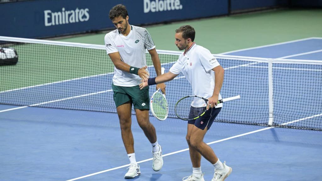 Francisco Cabral e JJ Tracy no US Open (Pete Staples/USTA via Getty Images)