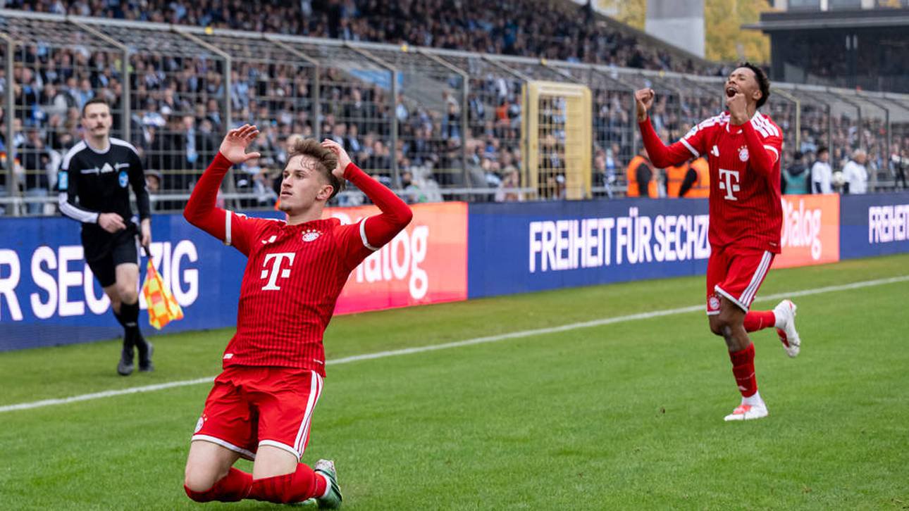 Tim Binder feierte sein Tor zum 2:0 provokant vor der Löwen-Kurve