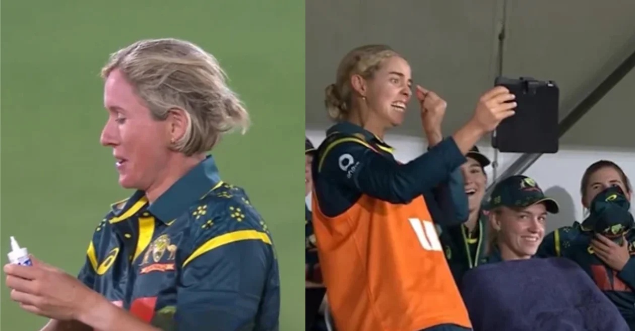 WATCH: Beth Mooney struggles with contact lenses as Phoebe Litchfield pulls off a hilarious imitation during AUS-W vs NZ-W 1st T20I