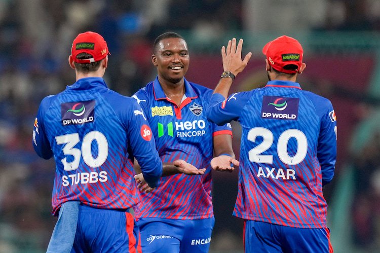 Ngidi played a key role in DC restricting LSG to a below par total. (Photo: PTI)