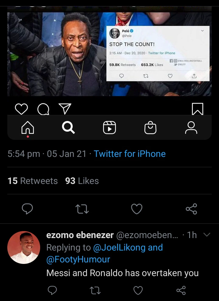 Pele reaction