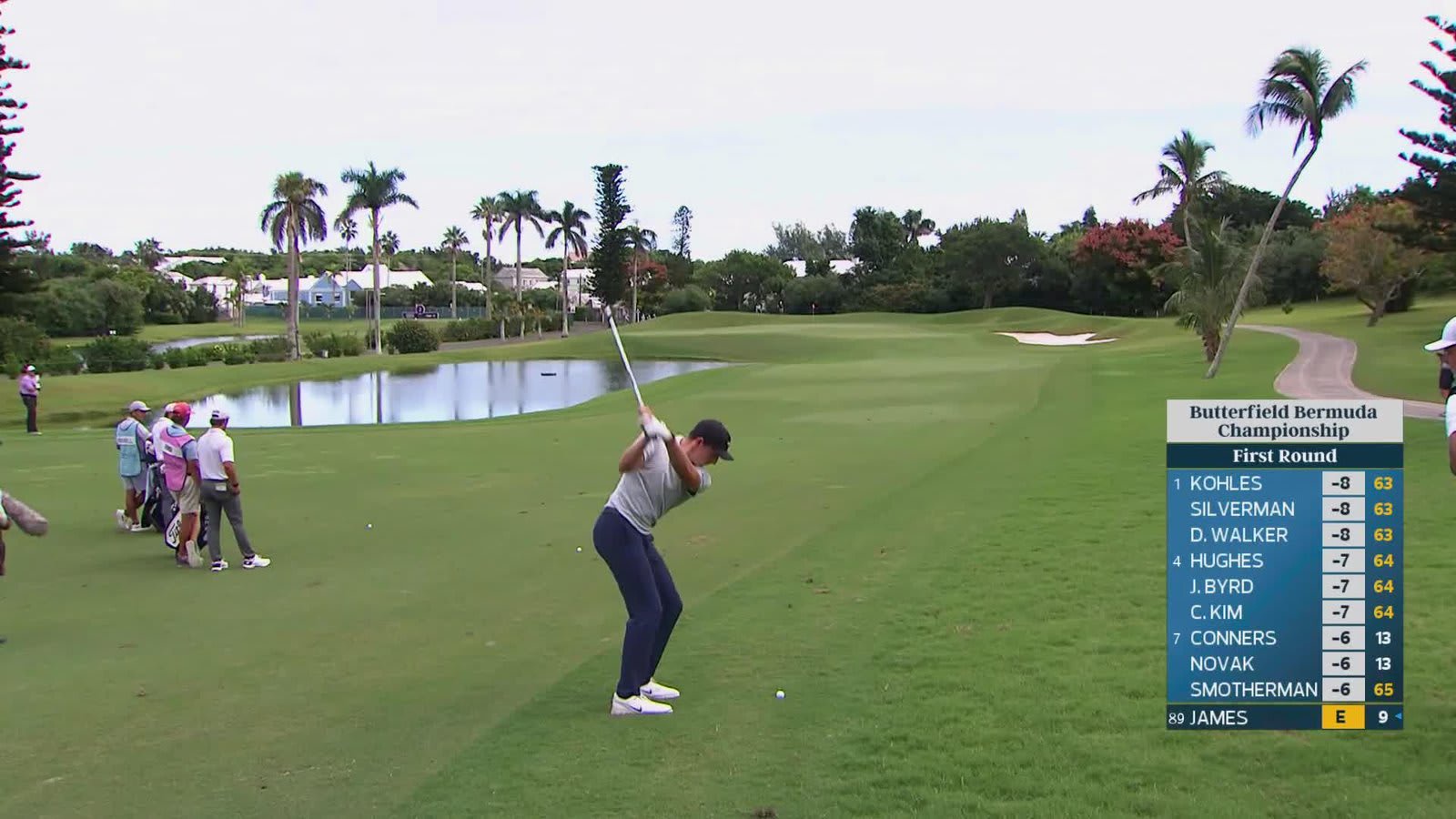 Ben James's 146-yard approach sets up birdie on No. 1 at Butterfield Bermuda
