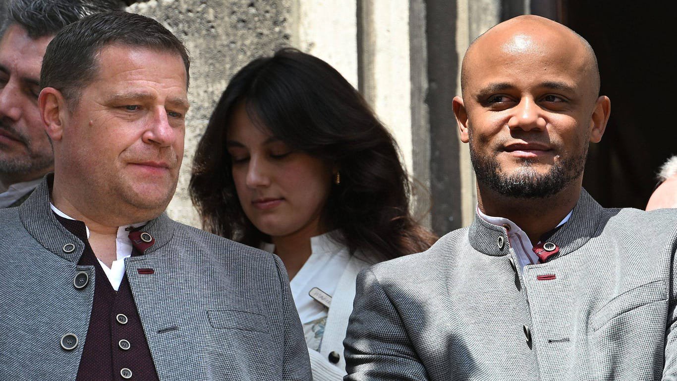 Max Eberl (links) mit Vincent Kompany (rechts): Sie kennen beide gesundheitliche Probleme.
