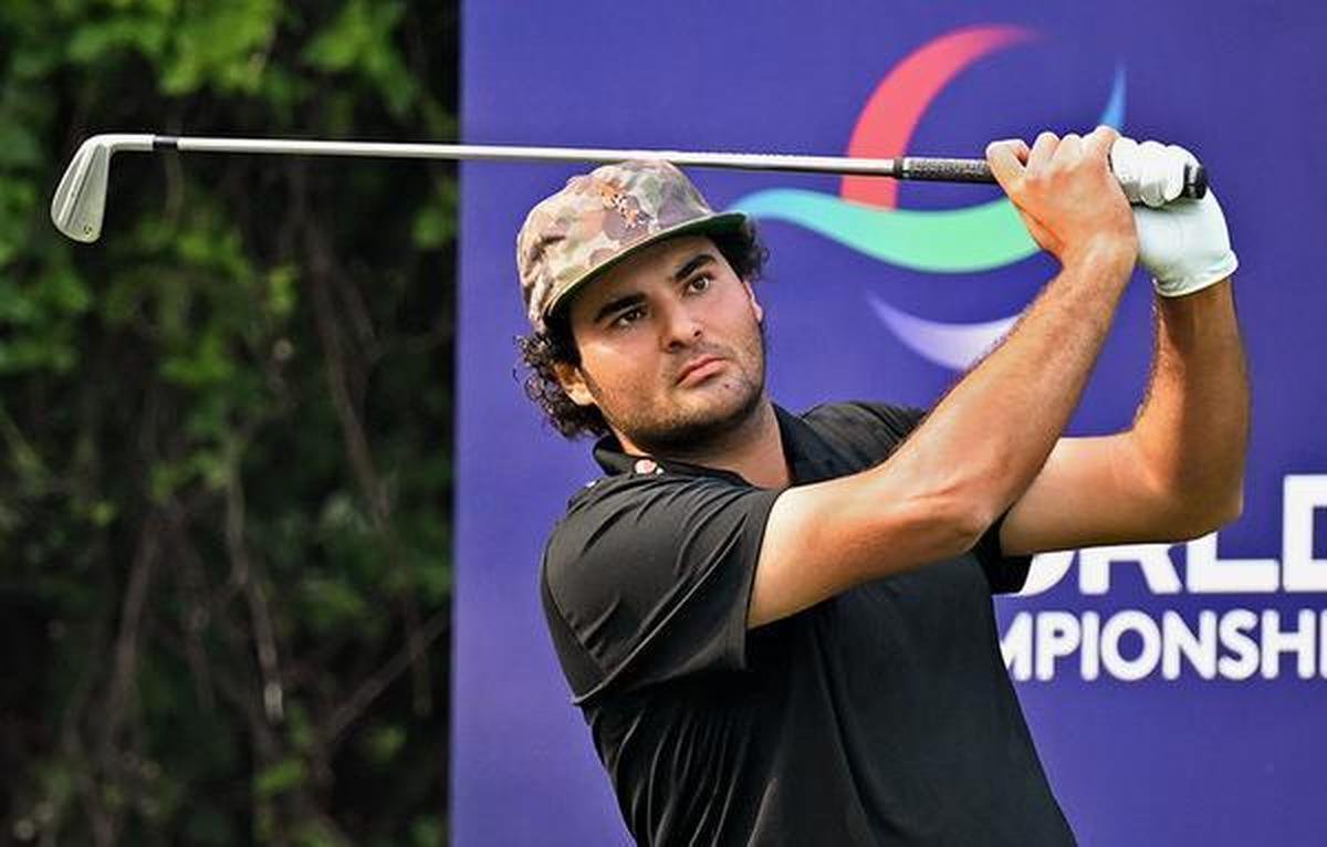Eugenio Chacarra in action at the DP World India Championship.