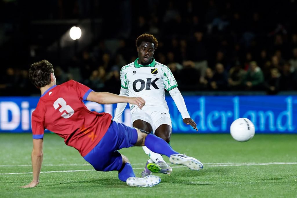 Gabriel Misehouy scores in NAC Breda’s KNVB Cup victory over JOS Watergraafsmeer