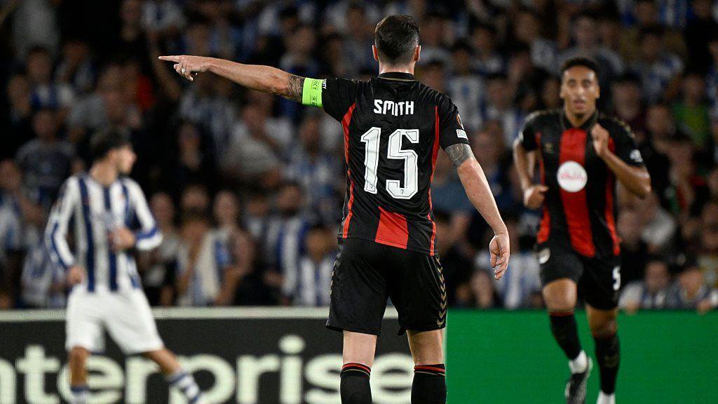 Adam Smith wearing the captain's armband for Bournemouth against Real Sociedad